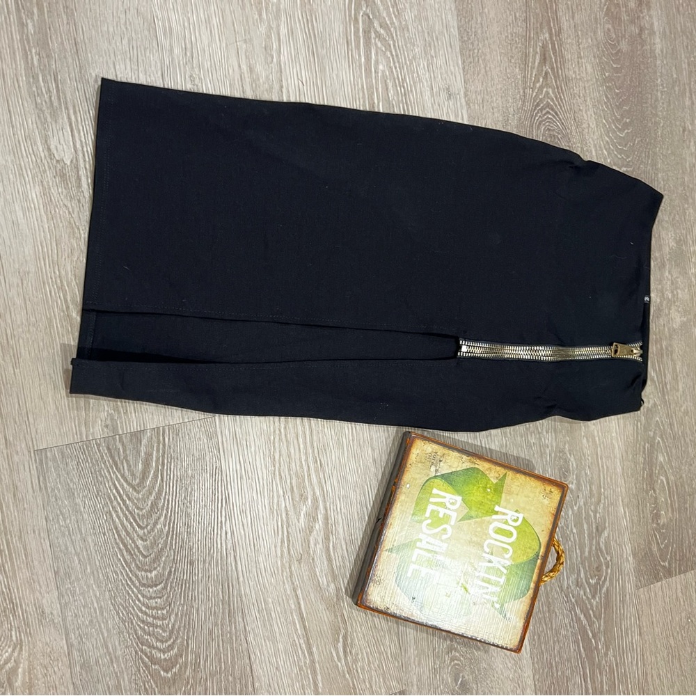 Black Skirt with Gold Zipper